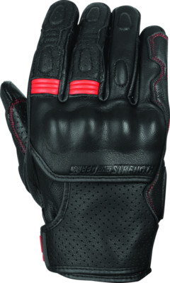 Speed and Strength Fits Twist Of Fate Leather Gloves Black/Red - 2XL
