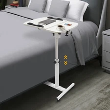 Adjustable Laptop Desk Rolling Notebook Computer Stand Food Tray Bed Sofa Table