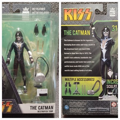 KISS The Loyal Subjects BST AXN the Catman PETER CRISS Destroyer Tour Figure NEW