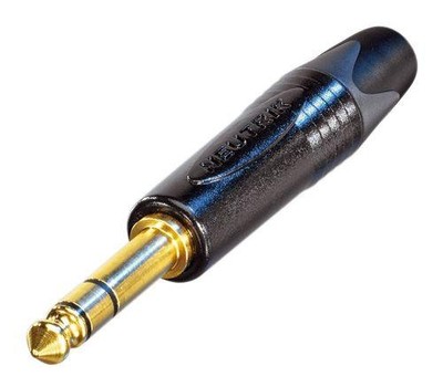 Neutrik - NP3X-B - Professional Plug 1/4'' Stereo - Black/Gold