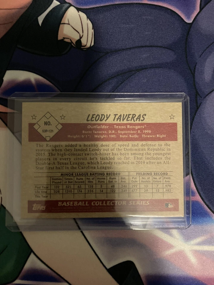 Leody Taveras 2019 Bowman Heritage Prospect Card #53P-121 Texas Rangers MLB - Image 2 of 2