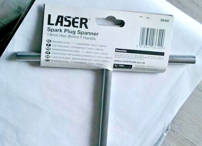 Laser 3640 Zündkerzenschlüssel T-Bar 14mm – Für Französische Fahrzeuge Wie Renault Clio