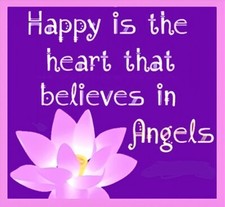 Happy Is The Heart That Believes In Angels Flowers Guardian Watch Over MAGNET