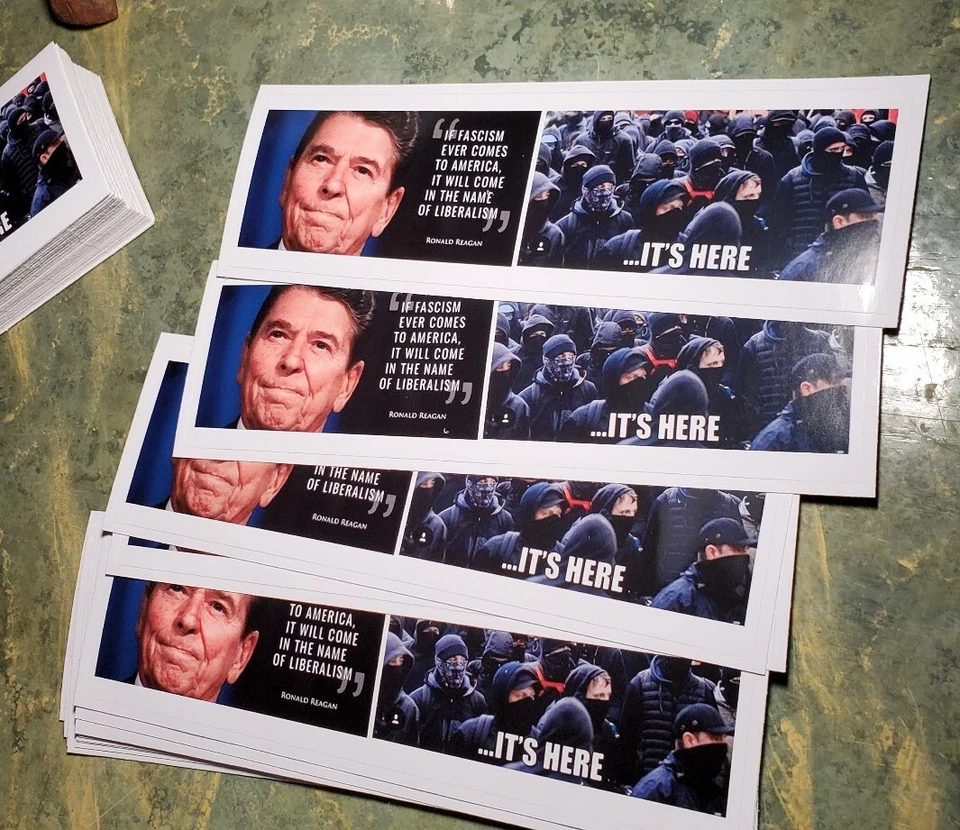 Pegatina parachoques Ronald Reagan Antifa antiliberalismo anti-copo de nieve Pro Liberty  - Imagen 2 de 4