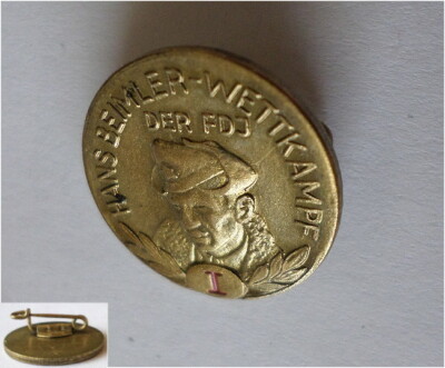 East german Hans Beimler badge ( Spanish civil war fighter /political commissar)