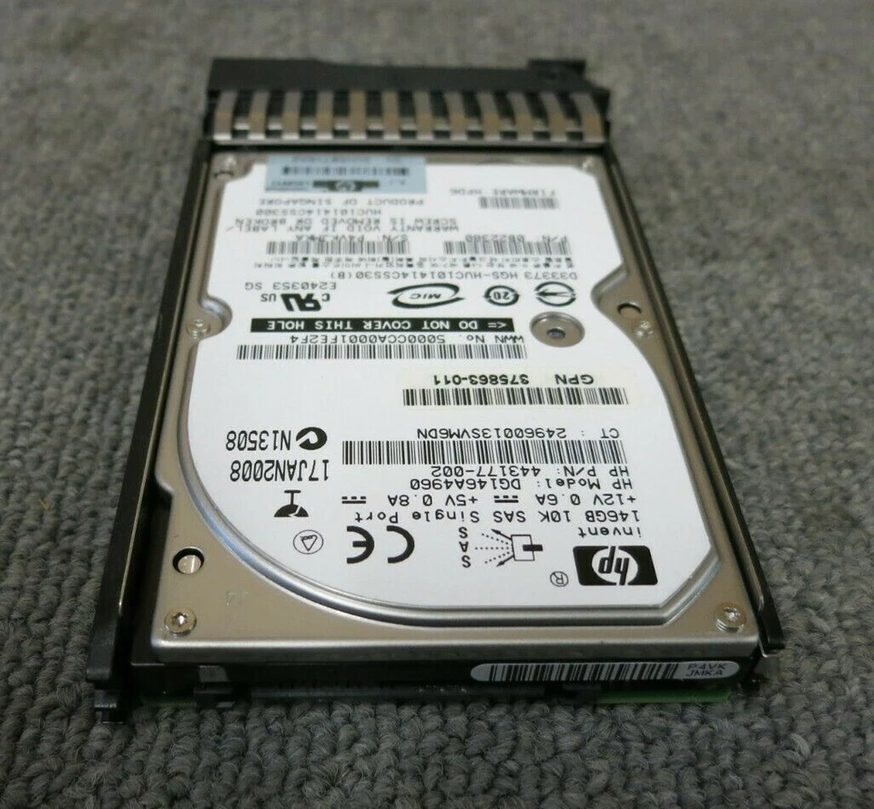 HP DG146A4960 443177-002 146GB 10000RPM Single Port Hot Plug Internal 2.5" HDD - Image 3 of 4