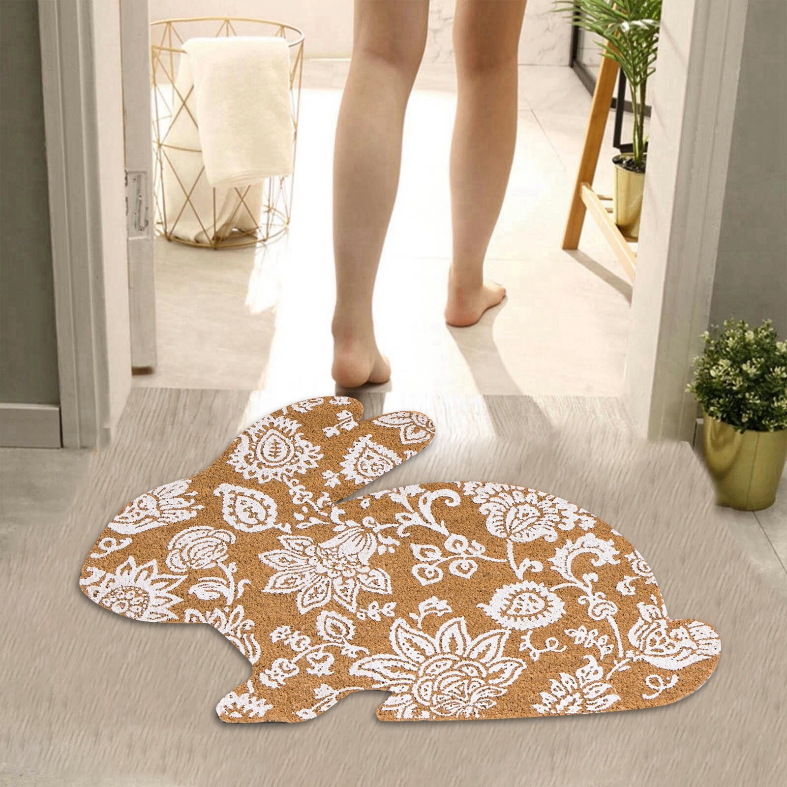 Rabbit Floor Mat Rabbit Shape Door Mat Bathroom Cute Carpet Room