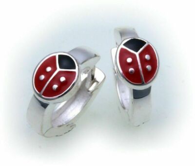 Orecchini A Forma Di Coccinella In Argento 925 - Gioielli A Perno Con Scatola Regalo, Regalo Simpatico Per Donne