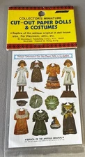 Merrimack Pub. Corp. Miniature Dollhouse Vintage Cut-Out Paper Dolls & Costumes