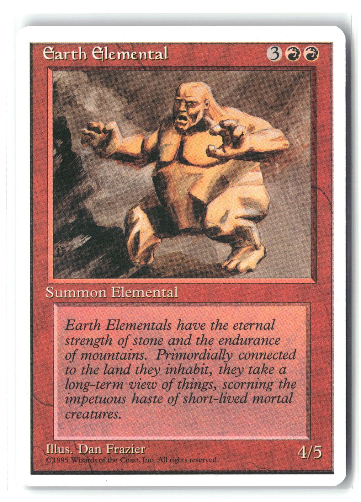 Magic MTG Earth Elemental Fourth Edition NM/MINT UNPLAYED