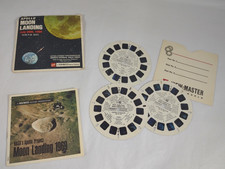 Vintage 1969 Apollo Moon Landing 3 Reel Set Booklet View-Master Packet A53
