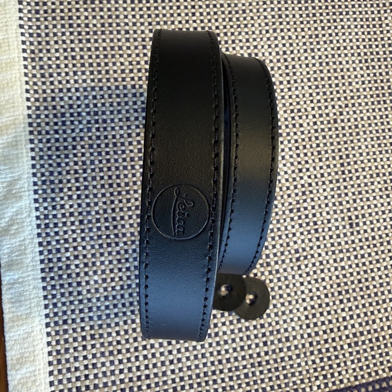 Leica Black Leather Neck/Shoulder Slim Camera Strap