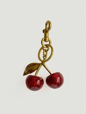 Cute Cherry Keychain Resin Heart Pendant Bag Car Key Ring Gift