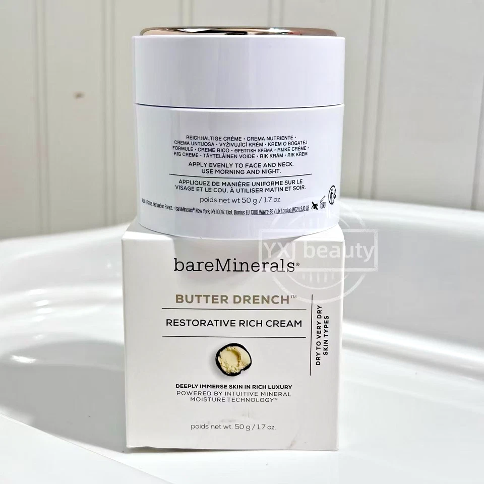 New bareMinerals Butter Drench Restorative Rich Face Cream Full Size 50 ml/1.7oz - Image 2 of 4