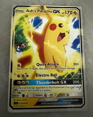 Ash's Pikachu-GX Pokémon TCG Cards for sale | eBay