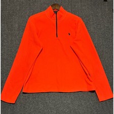 Polo ralph lauren performance Large fleece 1/2 zip pullover orange read