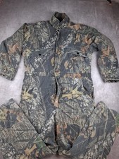 Vintage Mossy Oak Insulated Coveralls Mens Large Breakup Camo Fieldstaff