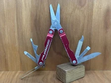 LEATHERMAN MICRA Red Multi-Tool Knife Scissors USA SS 10 Tools EXCELLENT!