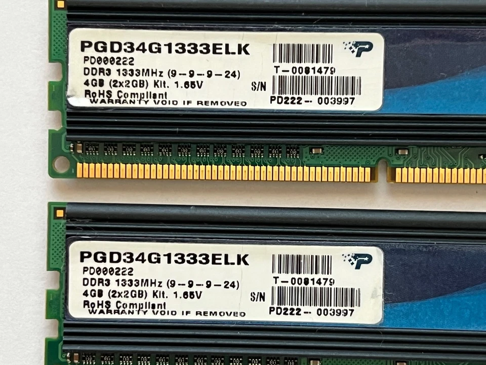 Patriot G2 Series 4GB (2GBx2) DDR3-1333 RAM PGD34G1333ELK - Image 3 of 3