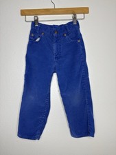 Vintage Little Levi  s Blue Corduroy Pants With Pockets Youth Size 6 Slim