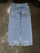 Vintage 2000s Jnco The Originals Low Down Light Blue Wash Baggy Wide Leg 36x32