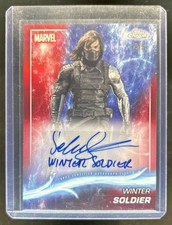 2025 Topps Chrome Marvel Sebastian Stan as Winter Soldier Auto Red Refractor #/5