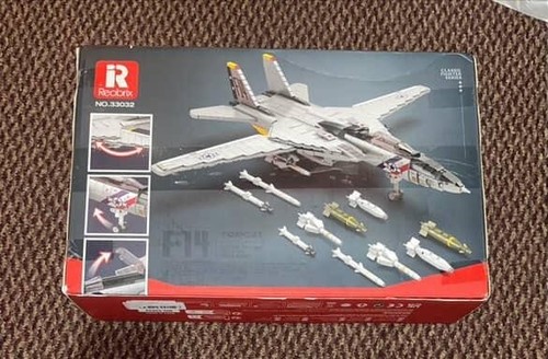 ✈️ 1600PCS F-14 Tomcat Fighter – Military Jet Aircraft Building Blocks Set!