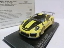 Minichamps 1:43 Porsche 911 991.2 GT2RS Yellow Gold Wheel Sports Car Model