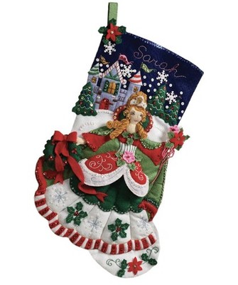 Bucilla Princess Felt Stocking - Bastelpackung für einen Weihnachtsstrumpf 86140