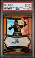 2025 PANINI SELECT SIGNATURES ORANGE PRIZM #SIG-PS PAUL SKENES 45/75 PSA 10