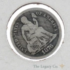 1876-CC Carson City 10c Ten Cent Seated Liberty Dime NO RESERVE #UN0065