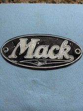 Vintage Original Mack Truck Radiator Emblem 7 X 3 Badge Metal