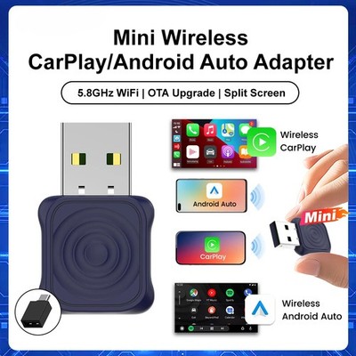 5.0 Mini Ultra CarPlay Wireless Adapter Wifi 5.8G Android Auto Wireless Dongle