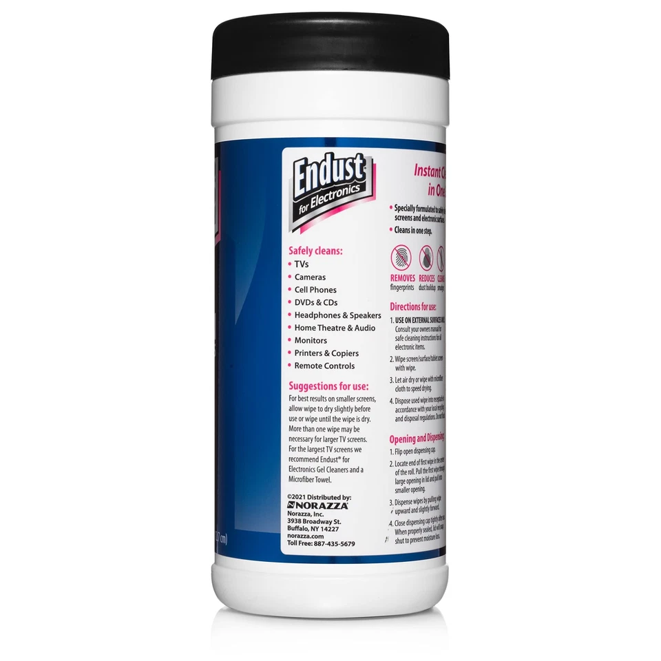 Endust for Electronics; Screen & Surface Cleaning Wipes, Great LCD and Plasma - Image 4 of 4