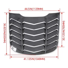 Carbon Fiber Style Window Louver Cover Sun Shade Vent For 2015-2023 Ford Mustang