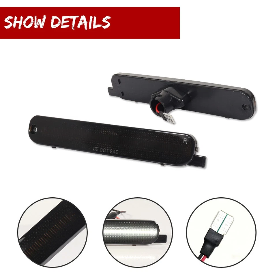 4 шт белых светодиодных габаритных огней F + R для 95–01 Chevy Lumina 95–99 Monte Carlo - Изображение 3 из 4