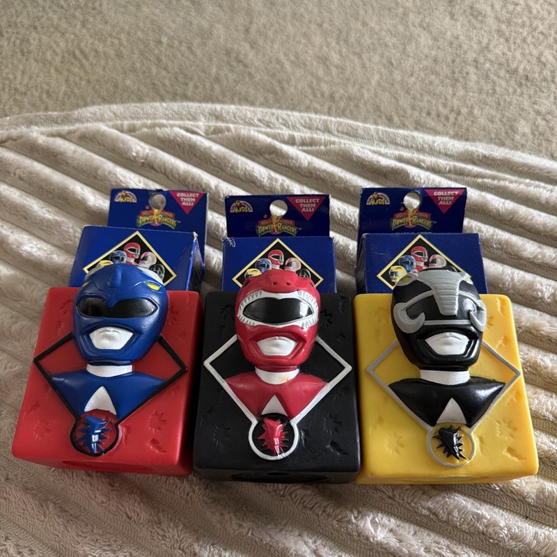 Lot Of 3 Vintage 1994 Mighty Morphin Power Rangers  Insulated Juice Box Cooler