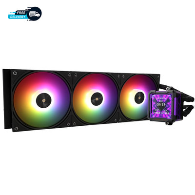 FW PRO 360 ARGB Black 360Mm AIO CPU Liquid Cooler LCD Screen with 320
