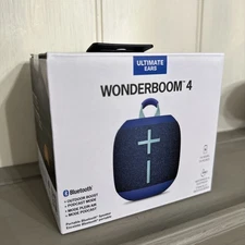 Ultimate Ears WONDERBOOM 4 Blue Portable Wireless Bluetooth Speaker, Waterproof