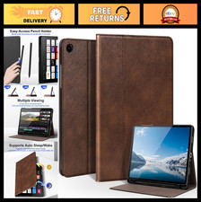 Premium Leather Folio Case for 11" Galaxy Tab A11 Plus/A9 Plus 2023, Auto Sleep/