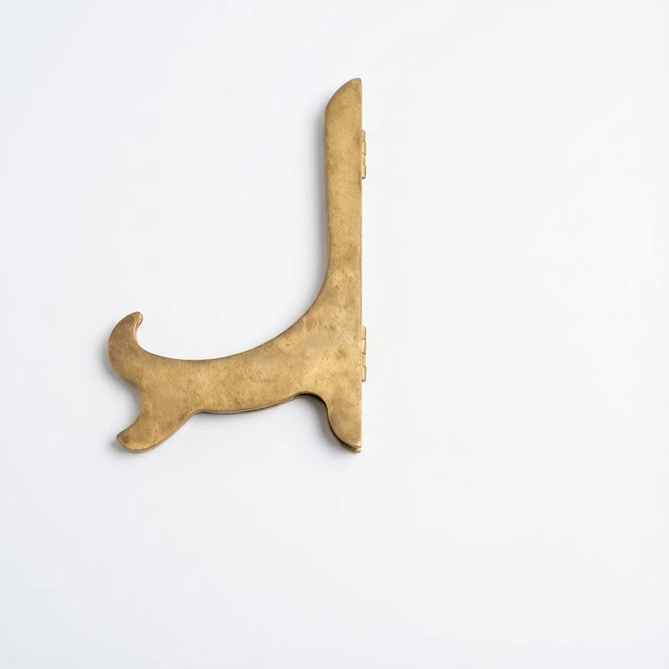 Caballete plegable de latón vintage soporte de exhibición plegable decorativo Foto 3 de 4