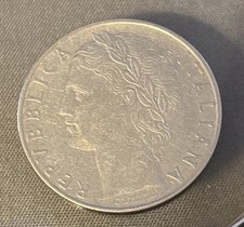 1957 Italian 100 Lire Silver Coin REPVBBLICA  ITALIANA