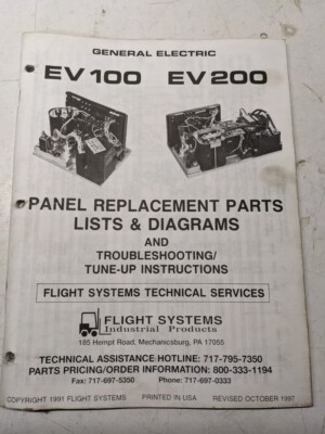 #ad #ad GE GENERAL ELECTRIC PARTS LIST DIAGRAMS SERVICE MANUAL EV100 EV200 1997 $13.99