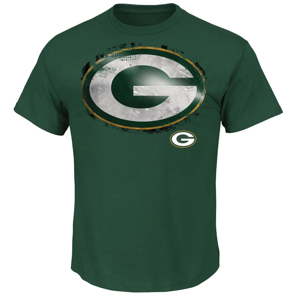 NFL T-Shirt Green Bay Packers Line-to-Gain von Majestic Football neu grün