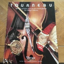 TOURNEAU Vintage Corner Watches Magazine Ad  Rolex Patek AP Cartier 1990's EUC
