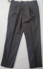 Dockers Men's Dress Pants Dark Brown NEW Size 36x32 Custom Fit Khaki Pleated