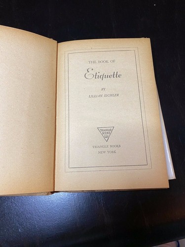 1948 The Book Of Etiquette Eichler Watson Triangle Books Hardcover - Picture 6 of 8