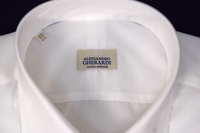 ALESSANDRO GHERARDI camicia da UOMO sartoriale classica MUSSOLA di