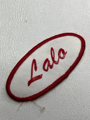 VINTAGE Retro Cursive Red Letter NAME LALO Patch (Uniform~Mechanic) P012