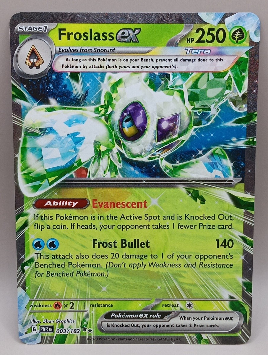 Pokemon TCG Froslass ex 003/182 Paradox Rift Double Rare Textured